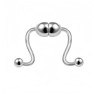 Anillo Nasal Magnético de Acero Inoxidable, Sin Perforación, Forma de Bola, Clip Nasal, Joyería, Plata, Oro, Oro Rosa, Negro, Arcoíris - Product Image 5