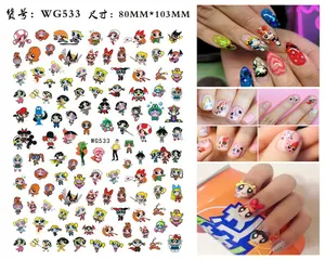 Hoge Kwaliteit Gemengde Groothandel Bloem Nail Sticker Diy Decoraties Sticker Nail Art Voor Meisje