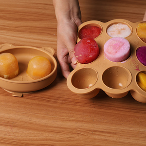 <span class=keywords><strong>Moule</strong></span> à glaçons en silicone alimentaire sans BPA à 9 cavités, anti-fuite, avec couvercle amovible, flexible, pour l'alimentation - Product Image 3