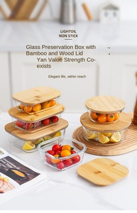 La boîte à lunch de four à vague japonaise en verre <span class=keywords><strong>pyrex</strong></span> à haute teneur en borosilicate préserve la fraîcheur des aliments - Product Image 6