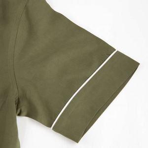 Camisa de Verano Personalizada para Hombre, con Cuello Cubano, Bloques de Color y Cierre de Hebilla, Manga Corta - Product Image 5