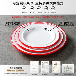 จานเมลามีนทรงกลมสีพื้นสำหรับร้านอาหาร โรงแรม งานเลี้ยง - Product Image 4