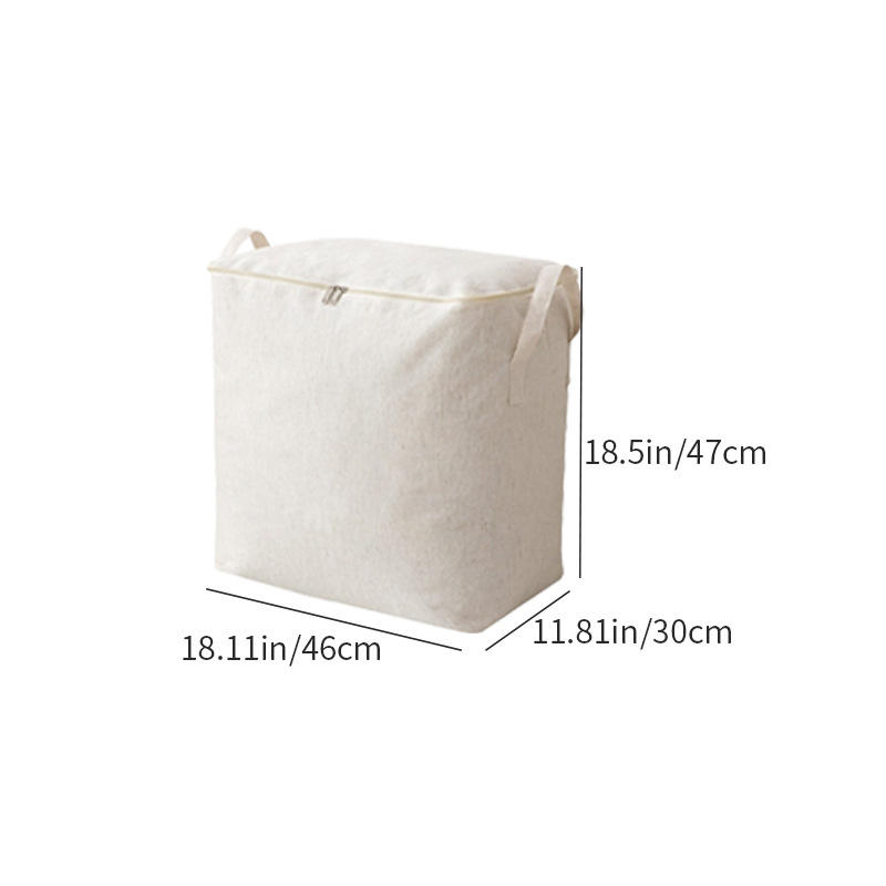 ผ้าฝ้ายผสมลินิน สไตล์แนวตั้ง ขนาด 47*46*30 ซม.