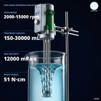 Homogénéisateur à cisaillement élevé de 800W, AE30 Phi50mm, émulsifiant de laboratoire pour le mélange de grands volumes de peinture, d'encre et de boues