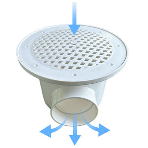 Drain de fond en plastique pratique pour étang Koi eau salée Aquarium poisson crevettes système d'aquaculture - Product Image 1