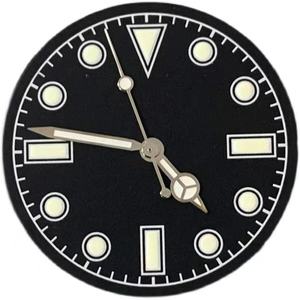 <strong>Vintage</strong> 28.5mm Watch Dial and Hands Modified Dial Fit <strong>Skx</strong> 007 NH35 NH36 Japanese Movement Watch Accessories Green Luminous - Product Image 1