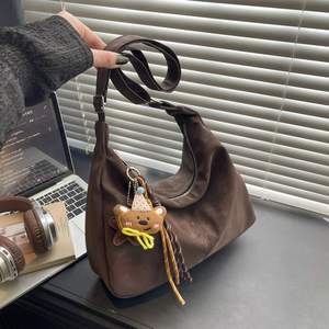 Women's Tote <b>Bag</b> with Pearl Chain Decor Large Capacity Minimalist Handbag High Quality Solid Color <b>Shoulder</b> Shopper <b>Bag</b> - Product Image 1