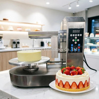 Machine à étaler la crème électrique commerciale 300W, équipement de boulangerie professionnel pour le lissage des glaçages de gâteaux d'anniversaire et de mariage
