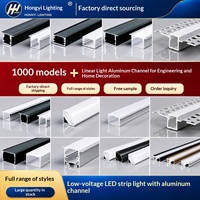 Profilé de bande LED linéaire en aluminium ultra-fin avec technologie COB Modèle HY-XTD1008 Durée de vie de 50 000 heures Entrée 36V