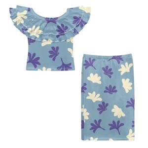 Nuevo Vestido Maxi Casual de Verano para Mujer, Diseño Floral Tejido, Hombros Descubiertos, Cintura Alta, Corte en A, Conjunto de Dos Piezas, Sexy - Product Image 3