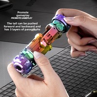 Fidget Spinner Créatif en Métal Effet Pistolet avec Coque Éjectable, Jouet Anti-Stress pour Adultes et Enfants, Jouet Lanceur Pistolet Cadeau