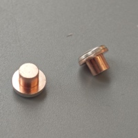 Bimetal AgW Ag/Cu Contacto de plata Remachado Punto de contacto esférico Material de contactos eléctricos de alta calidad