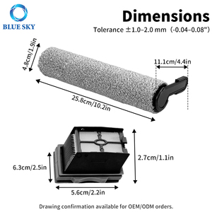 Kit de brosse rotative et de filtre pour <span class=keywords><strong>aspirateur</strong></span> compatible avec Tineco Floor One S9 Artist Pro / S7 Stretch / S6 Stretch / i5 I6 Stretch - Product Image 2