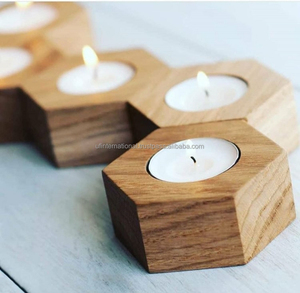 Bougeoir en bois bougeoir en bois de haute qualité avec le meilleur design couleur bois naturel décor à la maison accessoire meilleur design - Product Image 4