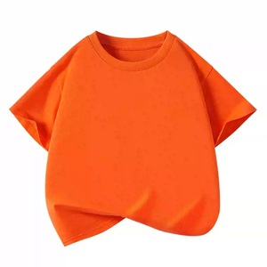 Venta al por Mayor de Fábrica, <span class=keywords><strong>Ropa</strong></span> de Verano para Niños, Camiseta de Manga Corta de Algodón Tejido para Bebés, Niños y <span class=keywords><strong>Niñas</strong></span>, Lisa - Product Image 5