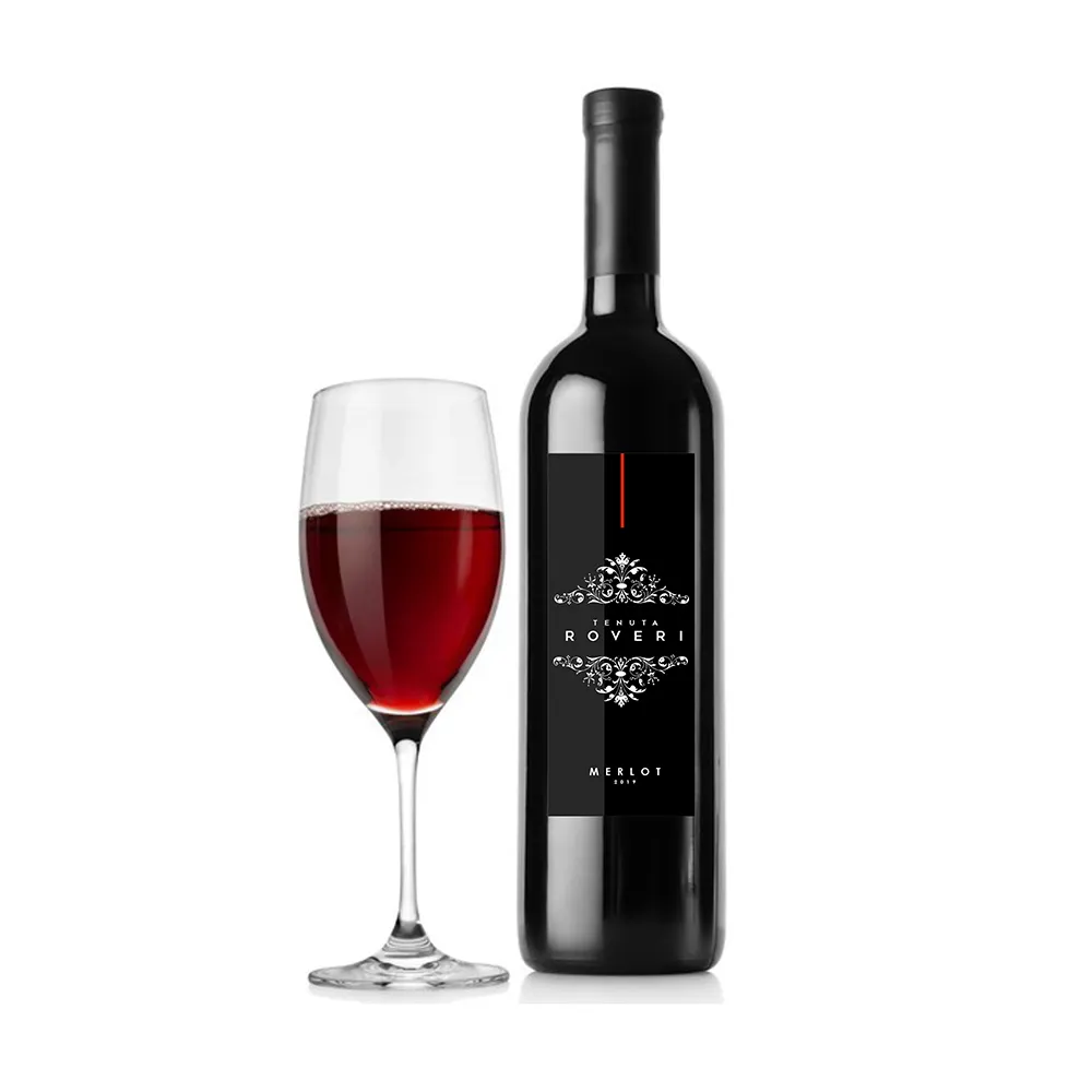 100% Gemaakt In Italië Rode Wijn Merlot Igt Venice Tafelwijn Voor Restaurant 6 Flessen Doos