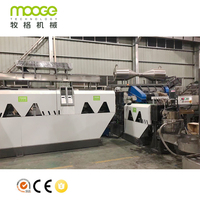Machine de granulation en plastique à vis unique HDPE LDPE Recyclage des déchets d'usine de granulation Pe PP Film tissé Sacs Granulateur Machine