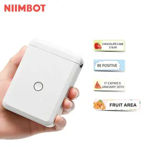NiiMbotD110ラベルメーカーマシン (テープ付き) ホームオフィス組織用のtype-cポート付きポータブル小型スマートフォン
