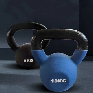 <span class=keywords><strong>Kettlebell</strong></span> en fonte revêtue de vinyle 4/6/8/10KG, kettlebells colorées pour la musculation à domicile, entraînement de force, CrossFit - Product Image 3