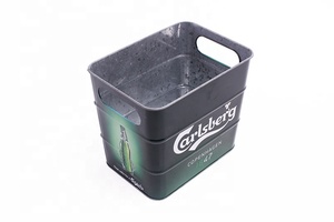 Caja <span class=keywords><strong>de</strong></span> Metal Rectangular para Hielo, Cubeta <span class=keywords><strong>de</strong></span> Metal para Cerveza, Lata <span class=keywords><strong>Galvanizada</strong></span>, en Promoción - Product Image 4
