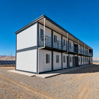 Villa conteneur modulaire extensible à 2 étages, démontable, préfabriquée, moderne, pour hôtel ou dortoir