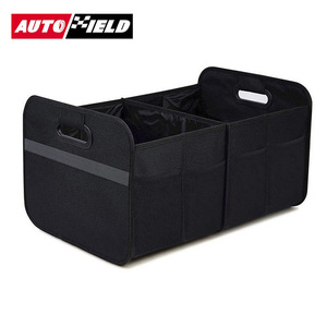 Organizador de Maletero Plegable AutoField 55x33.5x30cm, Caja de Almacenamiento para Auto Negra con Asa, Resistente a la Presión - Product Image 1