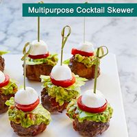 Fourchettes à fruits en bambou, pics à dessert, bâtonnets en bois jetables pour les collations et le service de desserts lors de fêtes