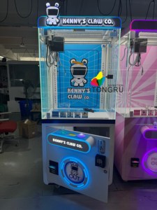 Machine à griffes en fer accrocheuse avec <span class=keywords><strong>bande</strong></span> LED multicolore et jeu fluide, machine de jeu d'arcade à grue à monnayeur - Product Image 6