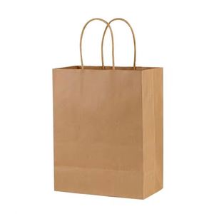 Custom Brown Kraft Paper Bag with Handle for Shoes and <b>Clothes</b> Shopping for Exhibition Use Featuring Your Own Logo - Product Image 3