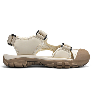Nouvelles sandales pieds nus de haute qualité grande taille pour hommes en <span class=keywords><strong>cuir</strong></span> blanc véritable bout fermé Double chaussures de randonnée anti-dérapant 46 marque OEM - Product Image 2