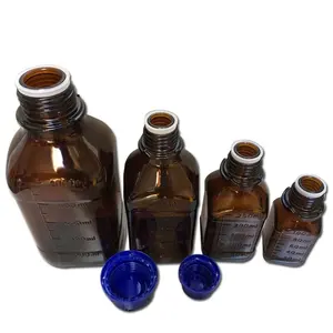 Frascos de Reactivo Cuadrados de Vidrio Ámbar de Alta Calidad para Laboratorio - Product Image 1