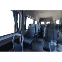 Siège de bus de transport de passagers OEM pour Sprinter Hiace Van, intérieur en cuir noir, double couture, dossier haut avec accoudoir et ceinture de sécurité