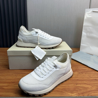Chaussures de course pour hommes de style designer de haute qualité, avec empeigne en maille respirante, semelle à amorti souple, légères, en cuir véritable, pour la marche