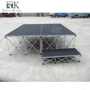 Pasamanos de escalera de escenario cuadrado inteligente de aluminio de fácil instalación duradero para venta al por mayor o alquiler - Product Image 1