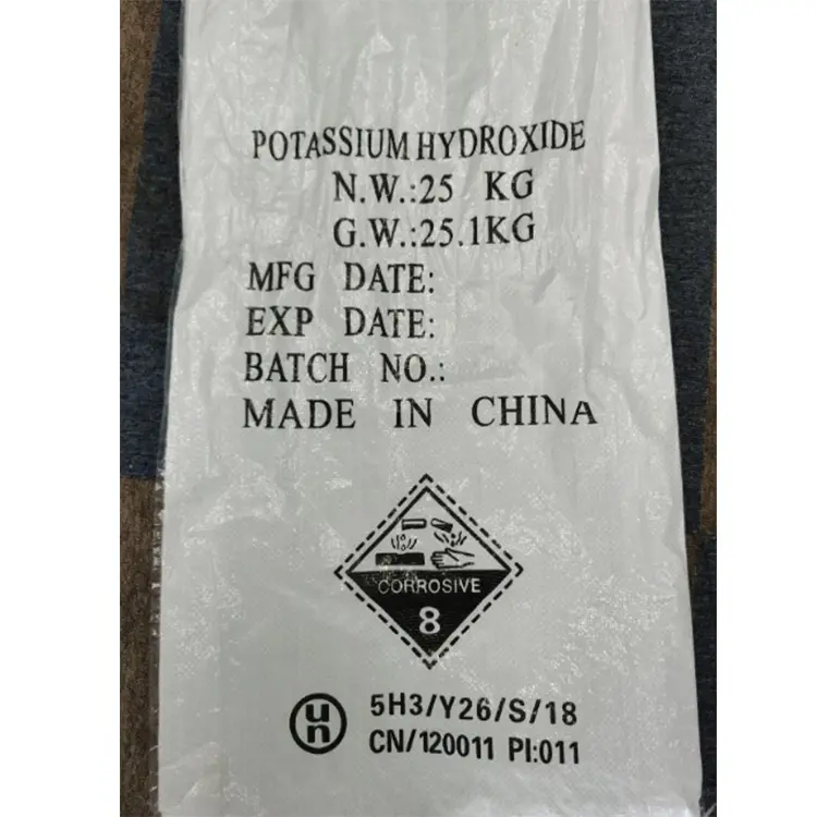 Caustic potash Koh sử dụng Kali Hydroxit Flake và chất lỏng