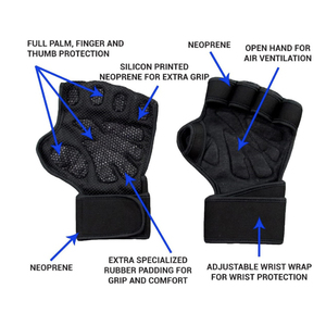 Guanti da allenamento in <span class=keywords><strong>palestra</strong></span> con imbottitura in Silicone ventilato da <span class=keywords><strong>palestra</strong></span> per atleti - Product Image 3