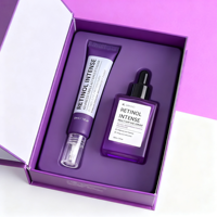 Ensemble de soins de la peau au rétinol personnalisé OEM avec sérum pour le visage, crème pour les yeux, anti-rides, anti-âge, pour lisser les ridules, kit de soin du visage