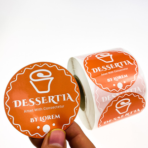 Nhà Sản Xuất Tùy Chỉnh In Sinh Thái Thân Thiện Cà Phê Logo Nhãn Vòng Craft Stickers CuộN - Product Image 4