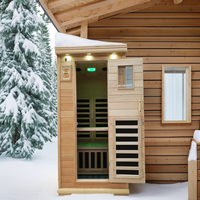Salle de sauna à vapeur sèche canadienne rustique unique de luxe Baril de cèdre canadien Salle de sauna à vapeur chaude humide traditionnelle