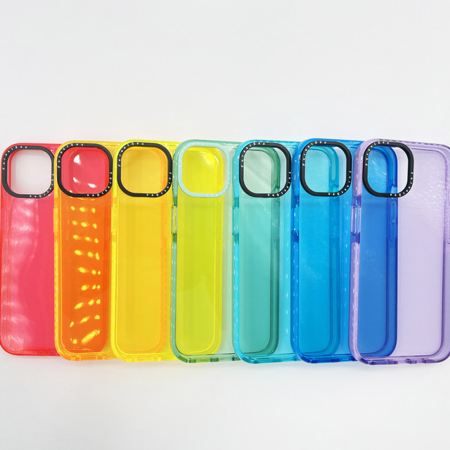 2023 Hot Custom logo Design case for iPhone 14 Pro Max TPU TPE Impact Bumper case for iPhone 11 12 13 15 Colorful Mobile case