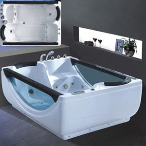 BALISI trois jupe Double 2 personne grande baignoire de massage mutil-fonction intérieur acrylique bain à remous baignoire moderne - Product Image 1