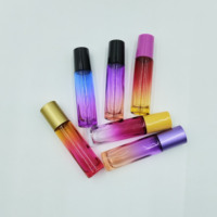 Flacon roll-on en verre dégradé 10 ml avec logo personnalisé pour parfum, crème contour des yeux, huile essentielle – Applicateur cosmétique vide – Vente en gros