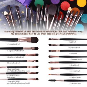 Juego de pinceles pigmentados para maquillaje, paleta de sombras de ojos, Resaltadores de contorno, paleta de sombras de ojos, 86 colores, 15 Uds. - Product Image 5