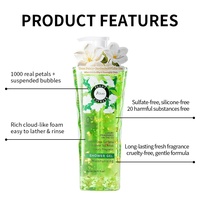Gels douche biologiques sans sulfate en gros, fleurs, hydratants, parfum frais, lavage corporel, marque privée