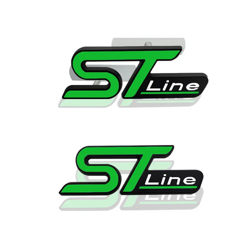 Ford keskin Metal için uygun araba logosu ST spor vücut kuyruk kapı logosu STline modifiye araba Sticker arka kuyruk logosu