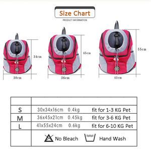 Bolsa de Transporte para Perros, Mochila Doble para Viajes al Aire Libre, Portátil - Product Image 2