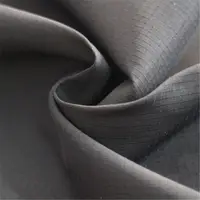 Polyester Pongee Lining Black Fabric by the Yard - Black (2560-black)
