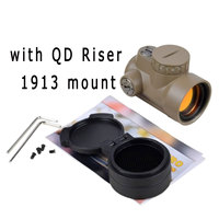 LAMBUL Mini Red Dot Sight à Démontage Rapide QD, Monture Rehausseuse à Profil Bas, Lunette Tactique pour la Chasse en Alliage d'Aluminium avec Capuchon Anti-Éblouissement