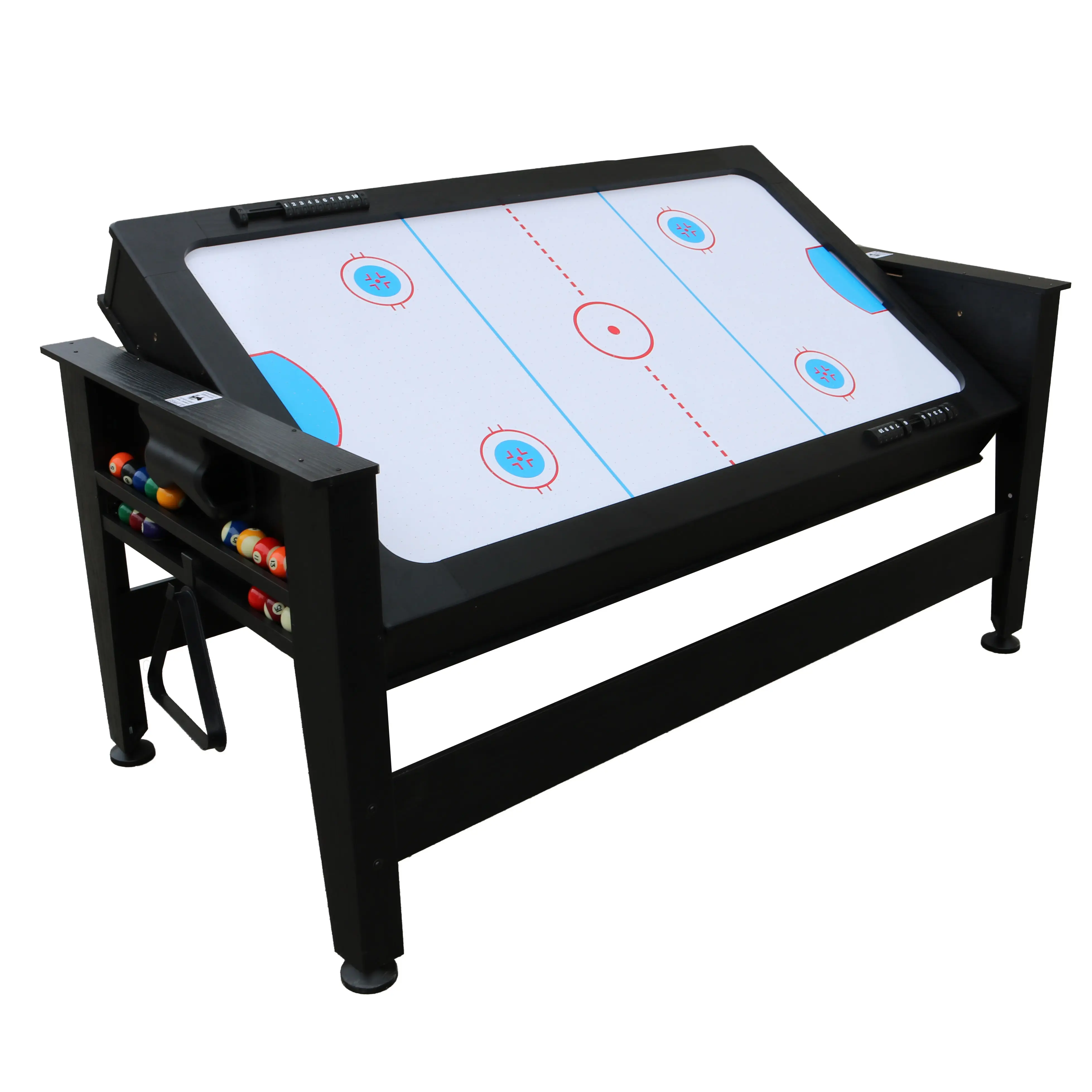 All'ingrosso tavolo da gioco 2-in-1 di alta qualità, tavolo da biliardo, tavolo da hockey, tavolo da gioco reversibile, classico multi-funzionale al coperto