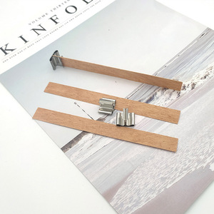 ชุดไส้เทียนไม้พร้อมแผ่นโลหะสำหรับทำเทียนแฮนด์เมด DIY 100 ชิ้น ไส้เทียนสำรองสำหรับงานประดิษฐ์จากขี้ผึ้ง - Product Image 4